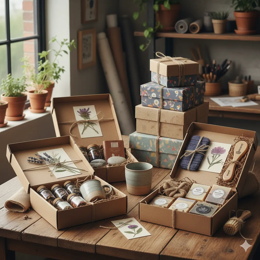 Monthly subscription boxes of handmade gifts